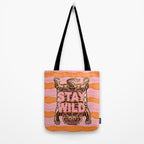 Tibetan Tiger // Stay Wild Color Wave Tote Bag Gallery Image 2