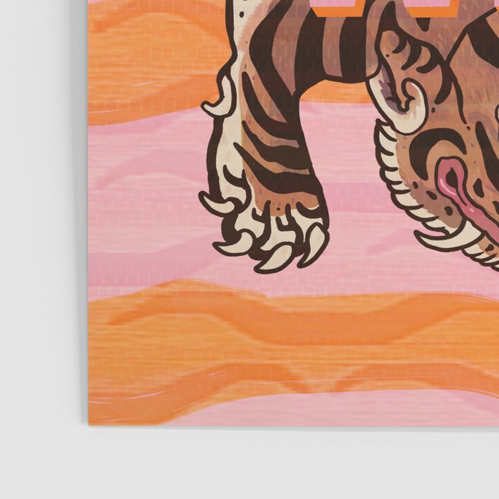 Tibetan Tiger // Stay Wild Color Wave Poster Gallery Image 3