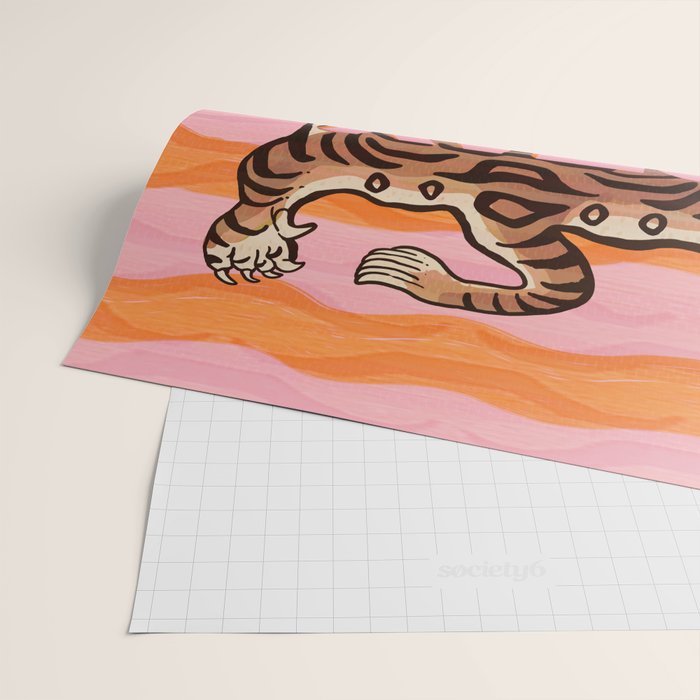 Tibetan Tiger // Stay Wild Color Wave Wrapping Paper Gallery Image 2