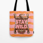 Tibetan Tiger // Stay Wild Color Wave Tote Bag Gallery Image 1