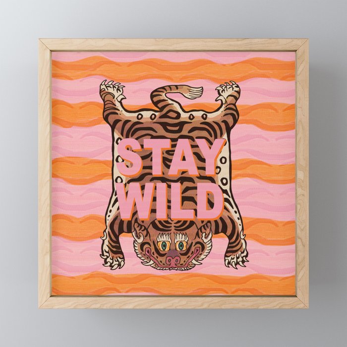 Tibetan Tiger // Stay Wild Color Wave Mini Art Print Gallery Image 1