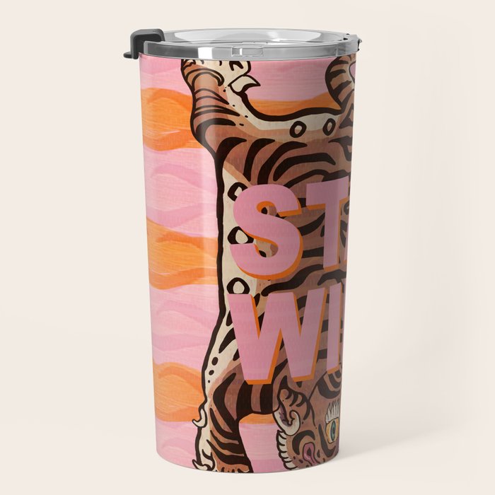 Tibetan Tiger // Stay Wild Color Wave Travel Mug Gallery Image 3