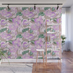 Lovely lilac exotic flowers L Wall Mural Gallery Image 1