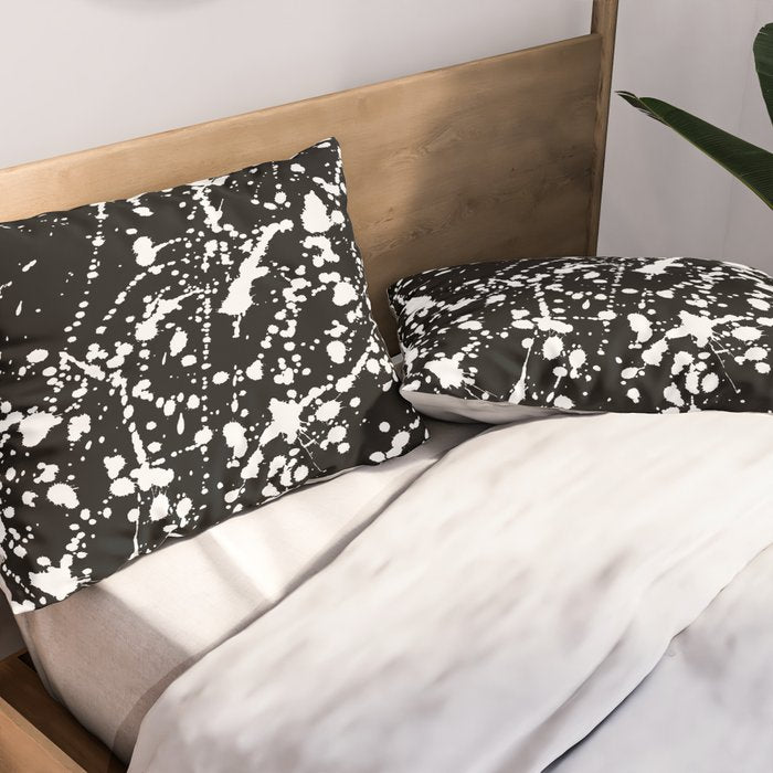 Splat Black Pillow Sham Gallery Image 2