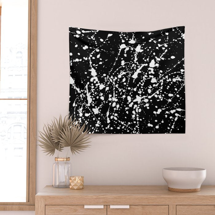 Splat Black Wall Tapestry Gallery Image 2