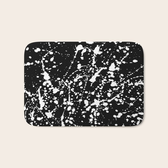 Splat Black Bath Mat Gallery Image 1
