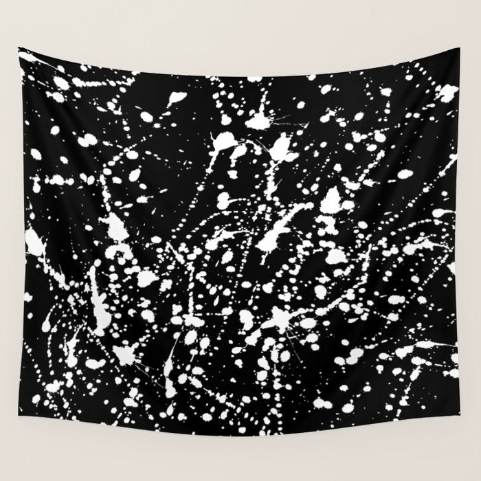 Splat Black Wall Tapestry Gallery Image 1