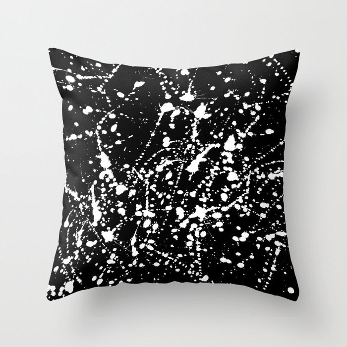 Splat Black Throw Pillow Gallery Image 6
