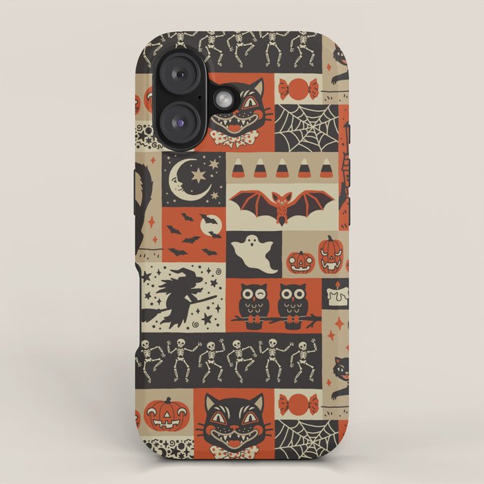 Vintage Halloween Patchwork iPhone Case Gallery Image 1