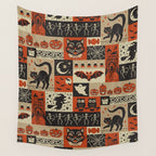Vintage Halloween Patchwork Wall Tapestry Gallery Image 4