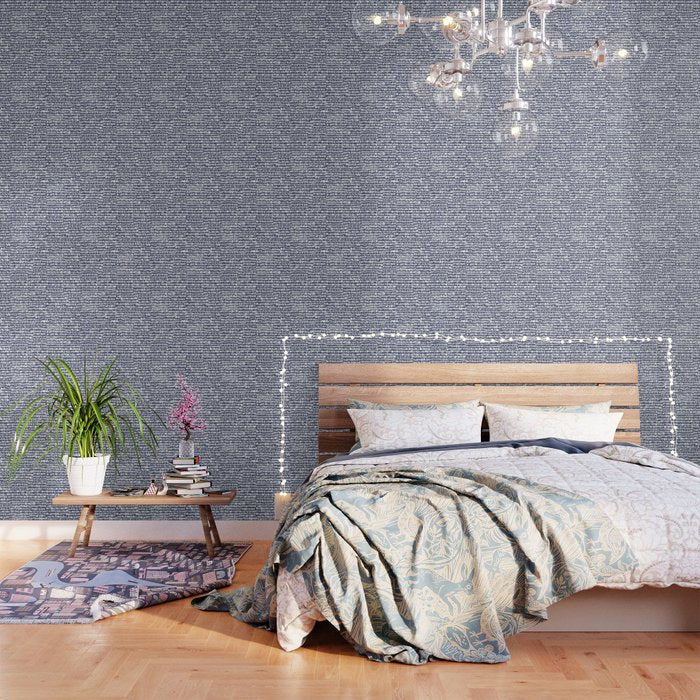 Spotted Preppy Dots Abstract in Navy Blue Wallpaper Gallery Image 3