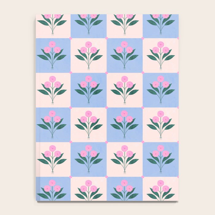 Checkerboard Abstract Flowers Notebook Gallery Image 4