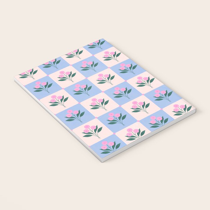 Checkerboard Abstract Flowers Notebook Gallery Image 3