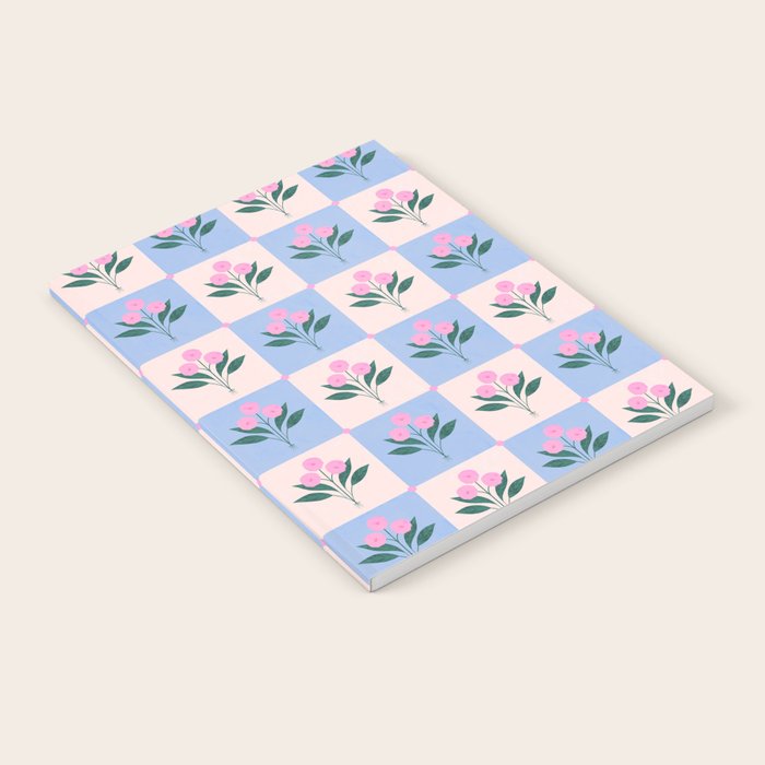 Checkerboard Abstract Flowers Notebook Gallery Image 2