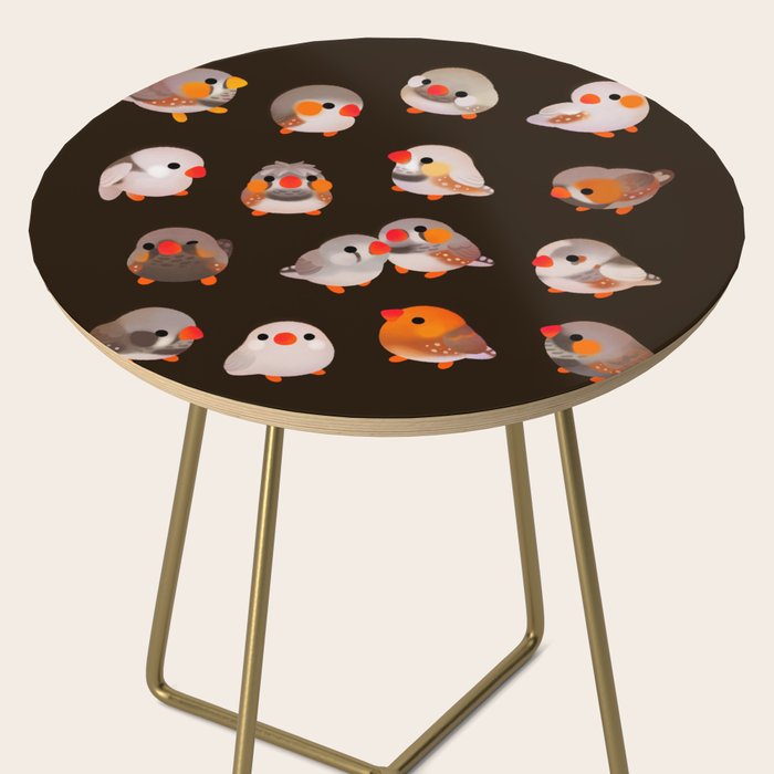 Zebra finch - dark Side Table Gallery Image 2