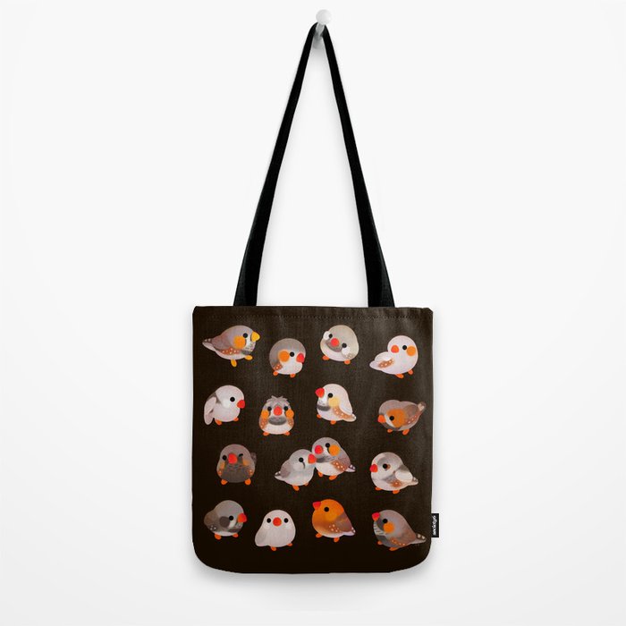 Zebra finch - dark Tote Bag Gallery Image 2