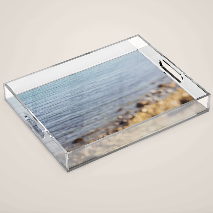 Along the Coast Nautical Ocean Art Acrylic Tray Gallery Image 1
