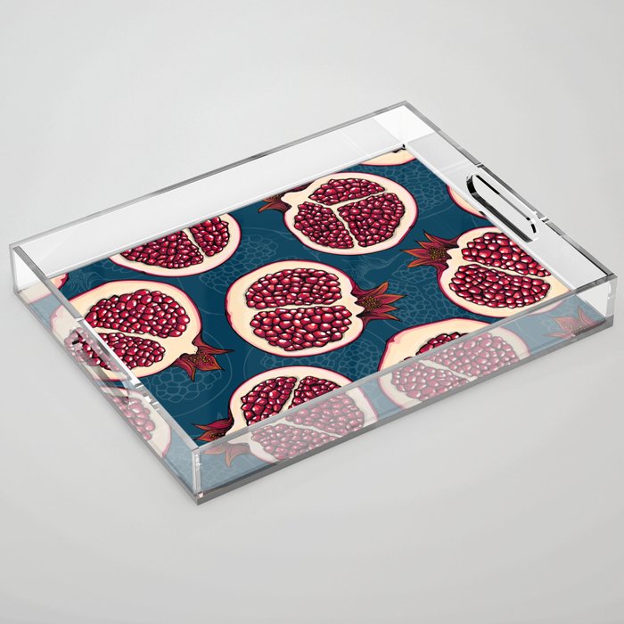 Pomegranate slices  Acrylic Tray Gallery Image 1