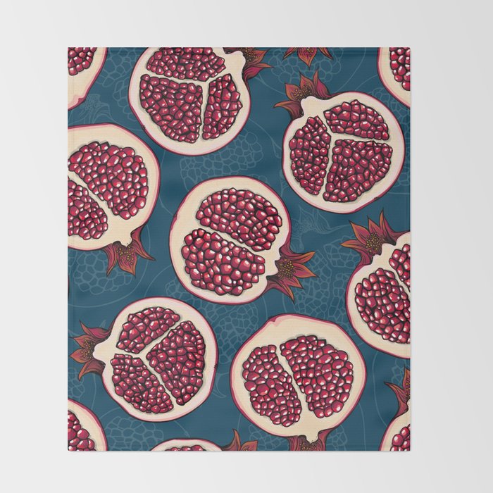 Pomegranate slices  Throw Blanket Gallery Image 2