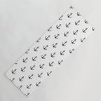 Simple black white modern nautical anchor Yoga Mat Gallery Image 1