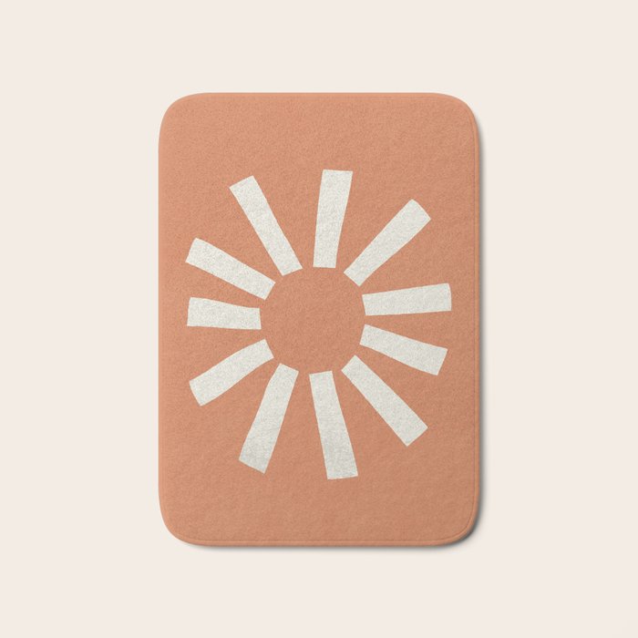 Sun Line Minimalist - Orange Bath Mat Gallery Image 1