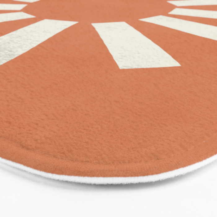 Sun Line Minimalist - Orange Bath Mat Gallery Image 3