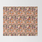 Yoga Plant Woman Portrait Throw Blanket Gallery Image 2