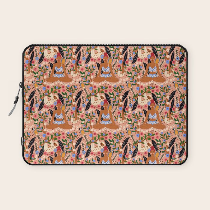 Yoga Plant Woman Portrait Laptop Sleeve Gallery Image 1