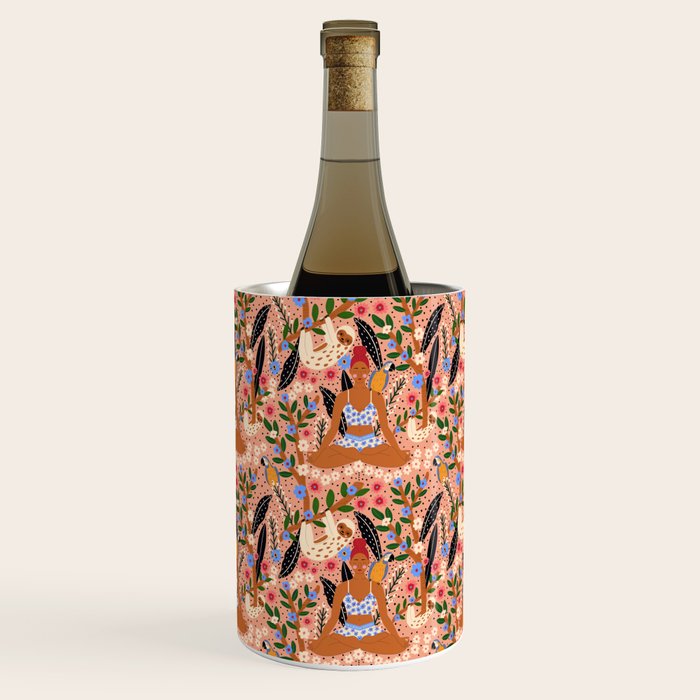 Yoga Plant Woman Portrait Wine Chiller Gallery Image 3