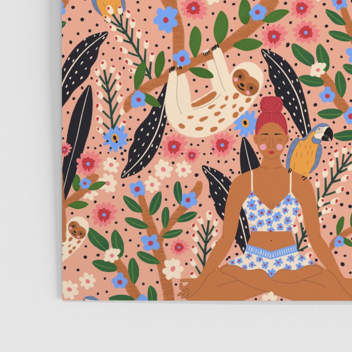 Yoga Plant Woman Portrait Poster Gallery Image 3