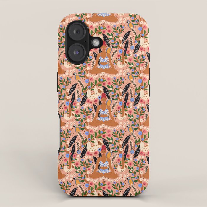 Yoga Plant Woman Portrait iPhone Case Gallery Image 1