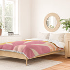 Retro 60s 70s Flowers Thulian Pink Orange Cream Pattern Duvet Cover Gallery Image 2