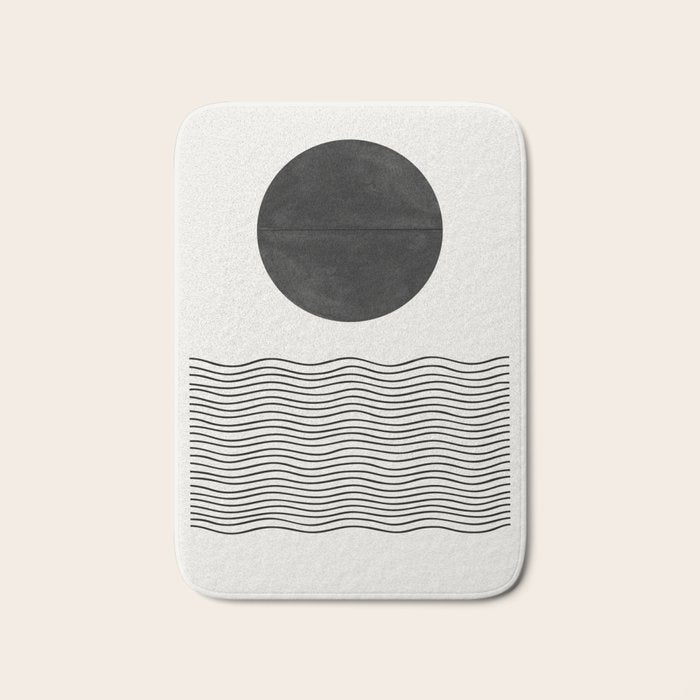 Modern Waves Bath Mat Gallery Image 1