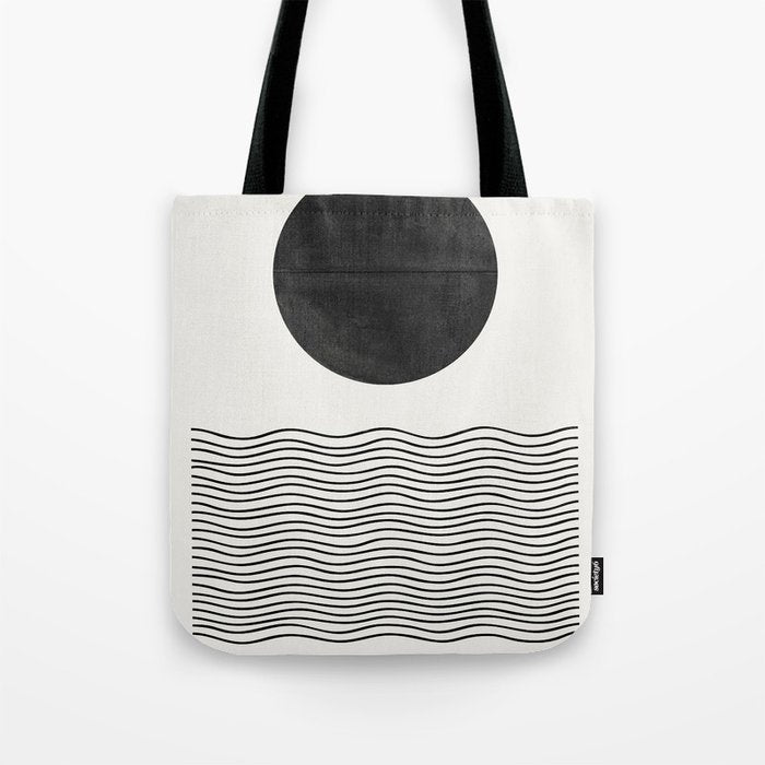 Modern Waves Tote Bag Gallery Image 1