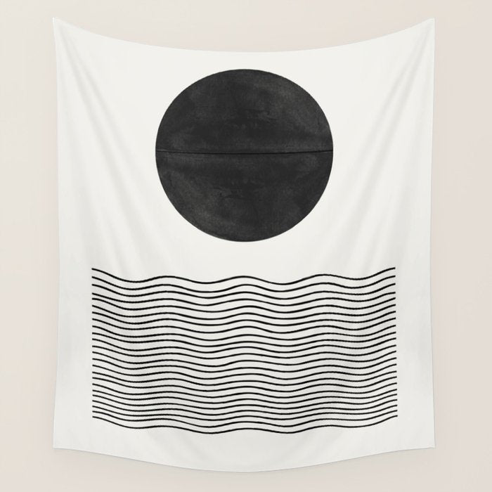 Modern Waves Wall Tapestry Gallery Image 1