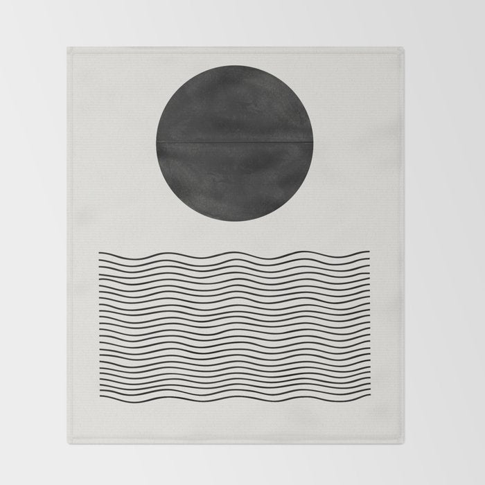 Modern Waves Throw Blanket Gallery Image 2
