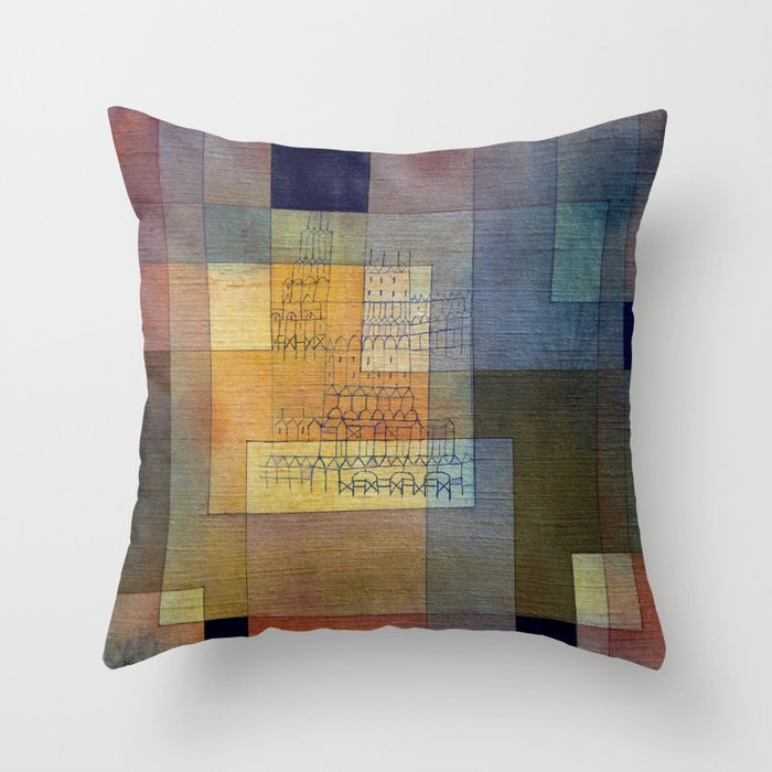 Polyphonic Architecture (1930) painting, Paul Klee Throw Pillow Gallery Image 1