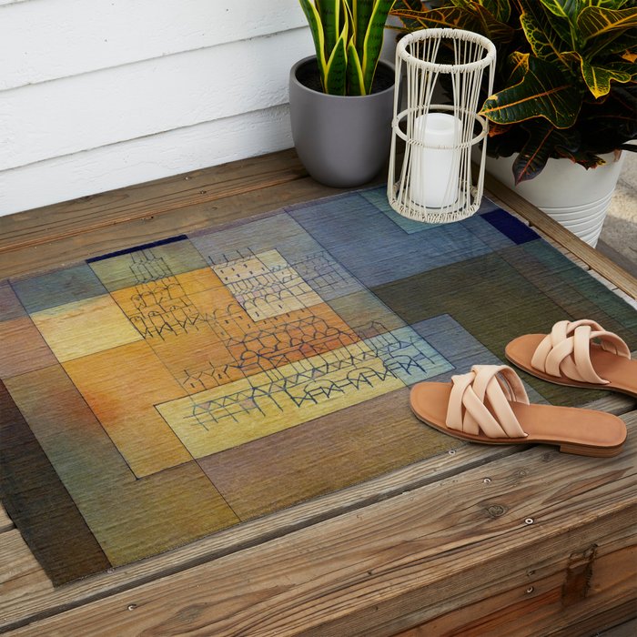 Polyphonic Architecture (1930) painting, Paul Klee Outdoor Rug Gallery Image 2