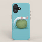 Axolotl on a Mossball iPhone Case Gallery Image 1