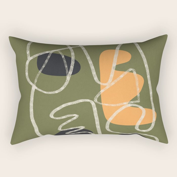 Organic Minimalist Layers 8 Rectangular Pillow Gallery Image 2