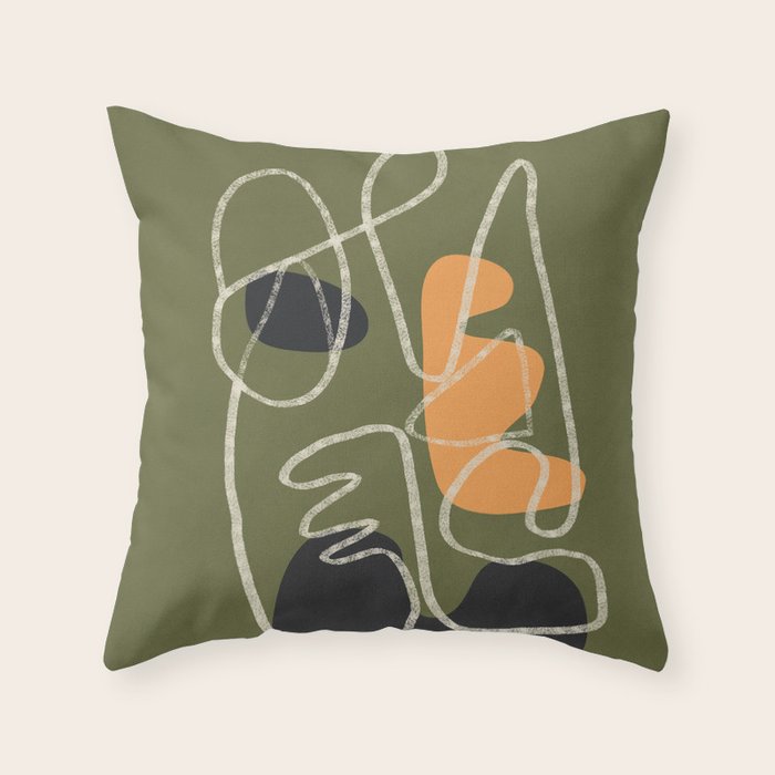 Organic Minimalist Layers 8 Throw Pillow Gallery Image 6