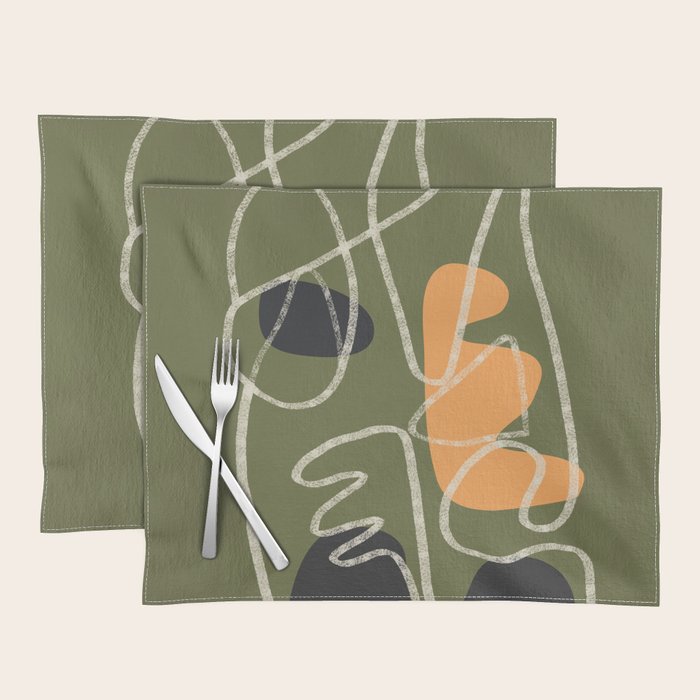 Organic Minimalist Layers 8 Placemat Gallery Image 1