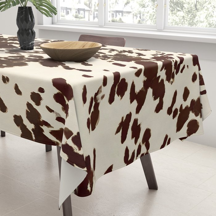 Textured Speckled Cow Tablecloth Gallery Image 3