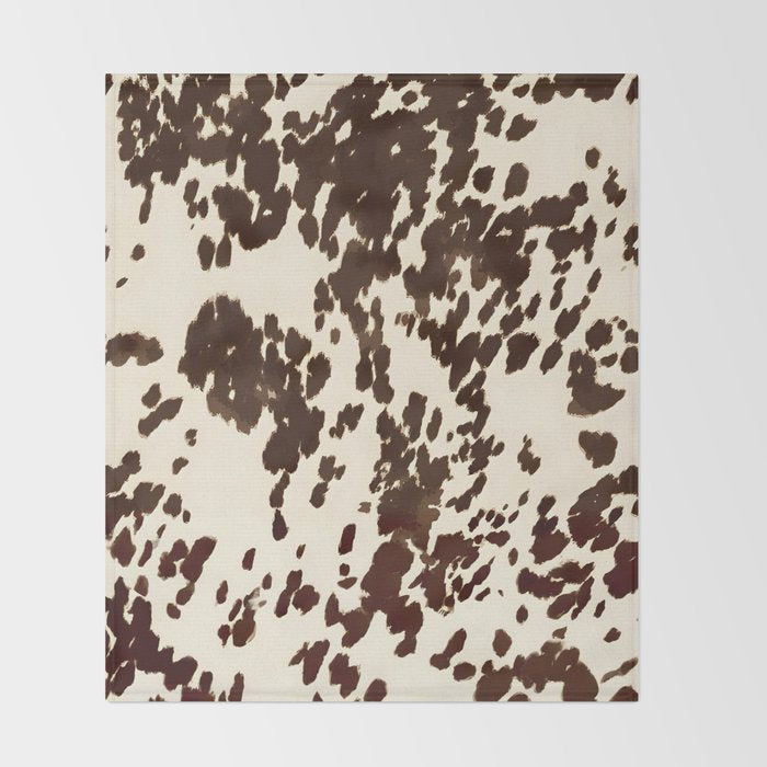 Textured Speckled Cow Throw Blanket Gallery Image 2