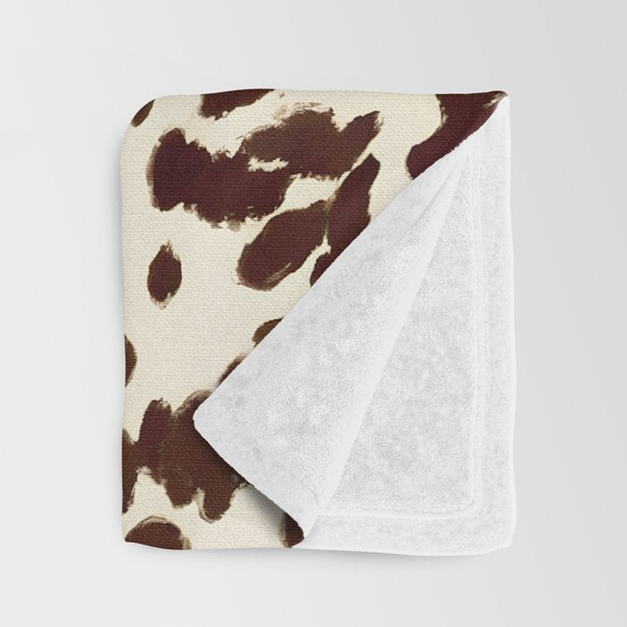 Textured Speckled Cow Throw Blanket Gallery Image 3