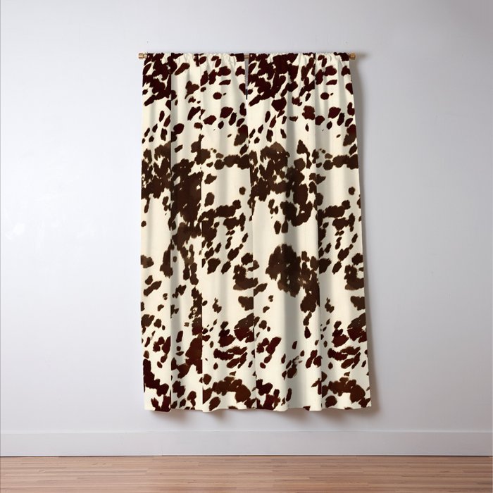 Textured Speckled Cow Window Curtain Gallery Image 3