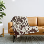 Textured Speckled Cow Throw Blanket Gallery Image 1