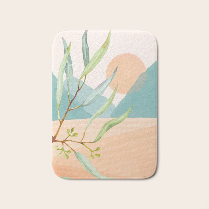 Setting Sun over the Sea 1 Bath Mat Gallery Image 1