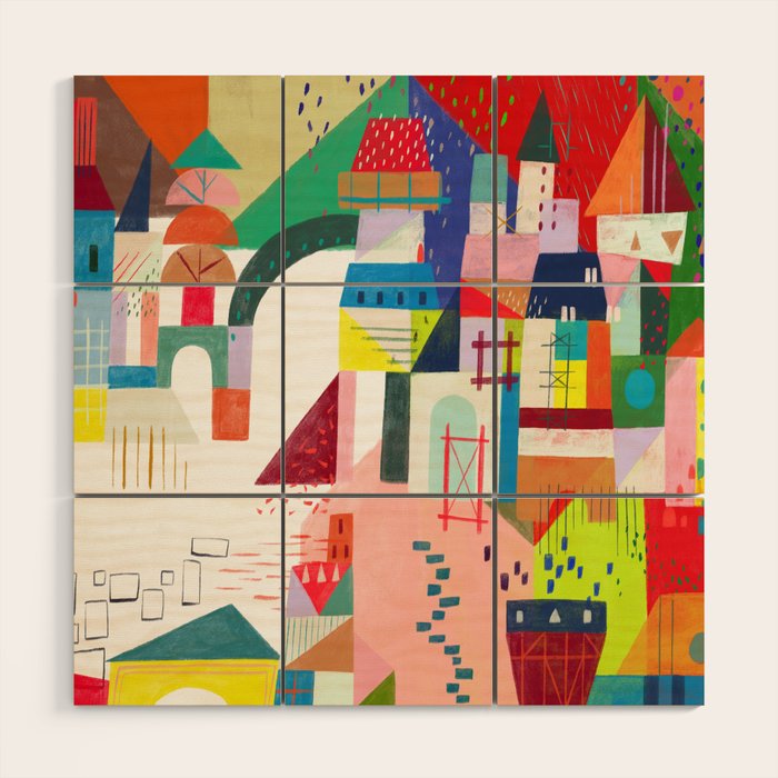 Blocks Castle Wood Wall Art Gallery Image 1