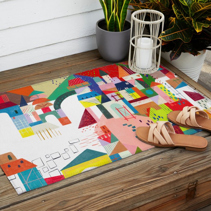 Blocks Castle Outdoor Rug Gallery Image 2